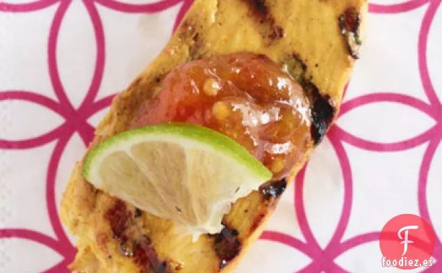 Bocados de Pollo Tandoori con Chutney de Mango