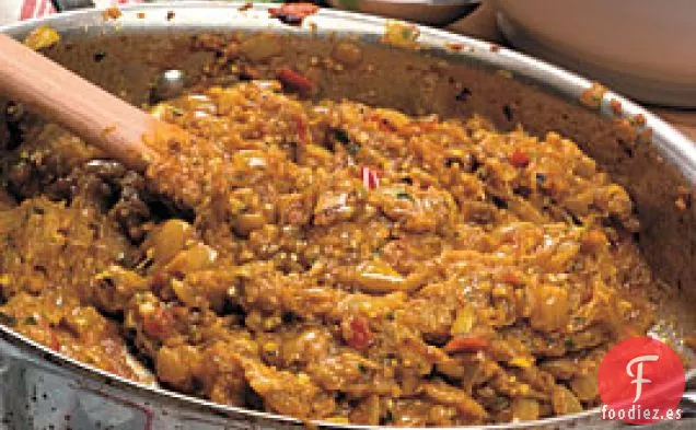 Berenjena Con Especias y Hierbas Aromáticas (bhartha)