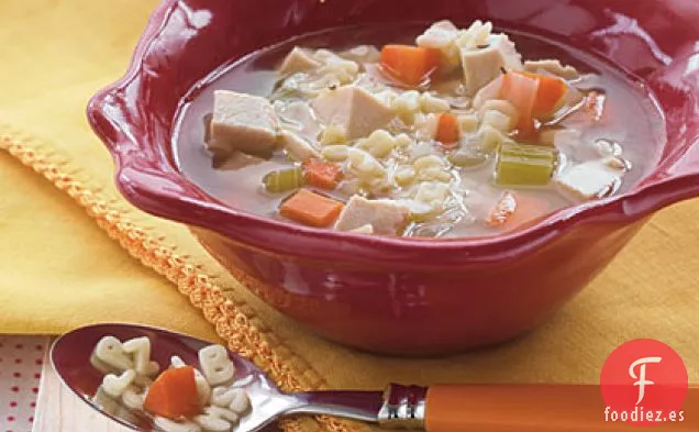 Sopa de Pollo con Alfabeto