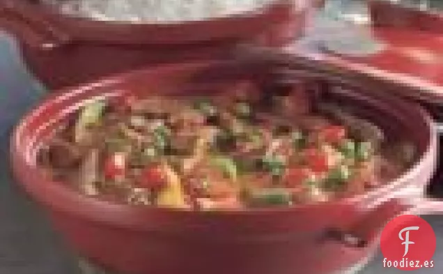 Ternera Al Curry Rojo Tailandés Y Berenjena