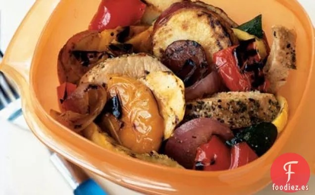 Ensalada de Cerdo y Verduras a la Parrilla