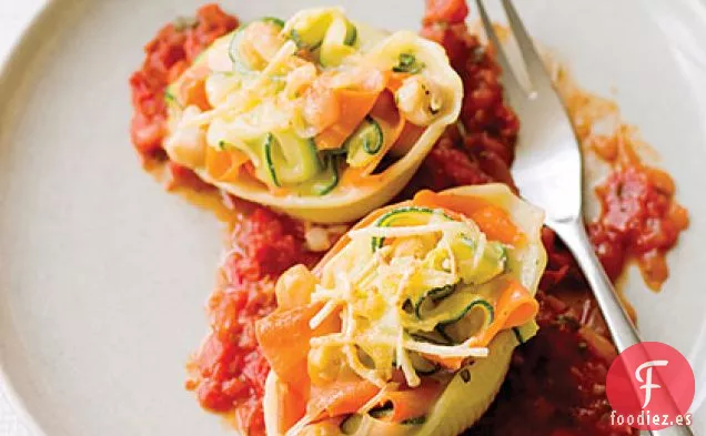 Conchas de Pasta con Cinta de Verduras