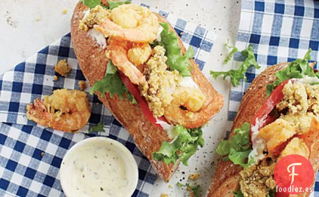 Po' Boys de Ostras y camarones