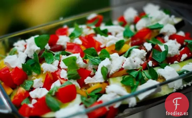 Horneado de Berenjena y Queso de Cabra