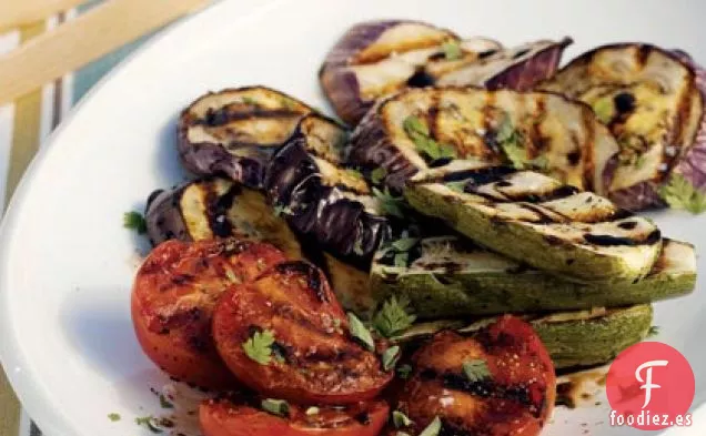 Berenjena a la Parrilla, Tomates y Calabacín