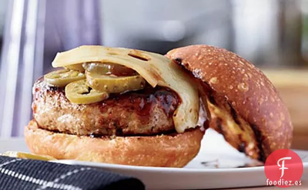 Hamburguesas de Pavo Glaseadas a la Barbacoa