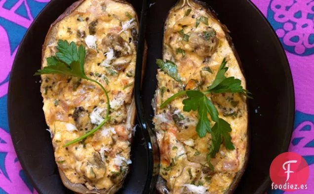 Berenjena Rellena De Ricota Y Jamón