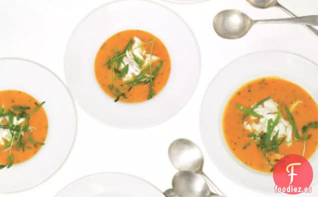 Sopa de Tomate y Cangrejo