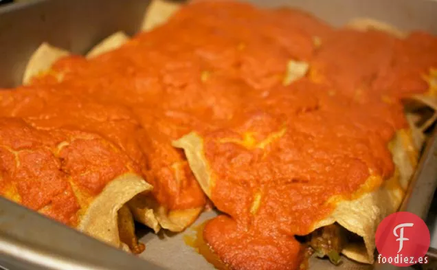 Cena de Esta Noche: Enchiladas de Berenjena y almendras
