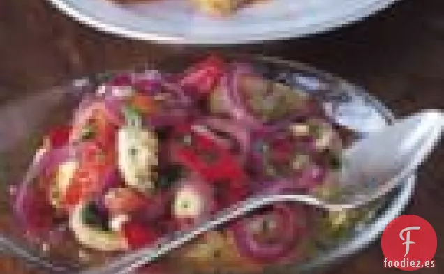 Ensalada De Berenjena Con Cebolla Y Pimientos (escalivada)