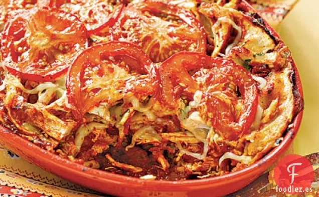 Cazuela de Tacos de Pollo con Queso