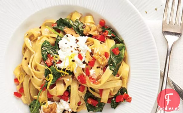 Pasta con Ricota y Espinacas