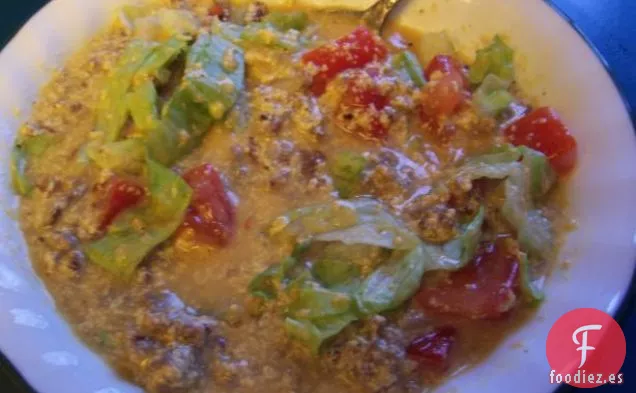 Sopa de Hamburguesa con Queso Triple D