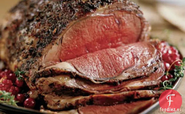 Costilla Asada de Pie con Porcini y Salsa de Tocino