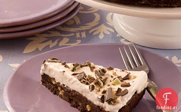 Pastel de Helado de Brownie de Menta