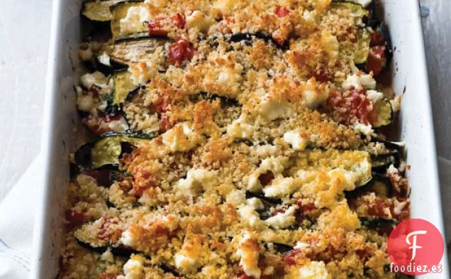 Cazuela de Berenjena, Calabacín y Tomate en Capas