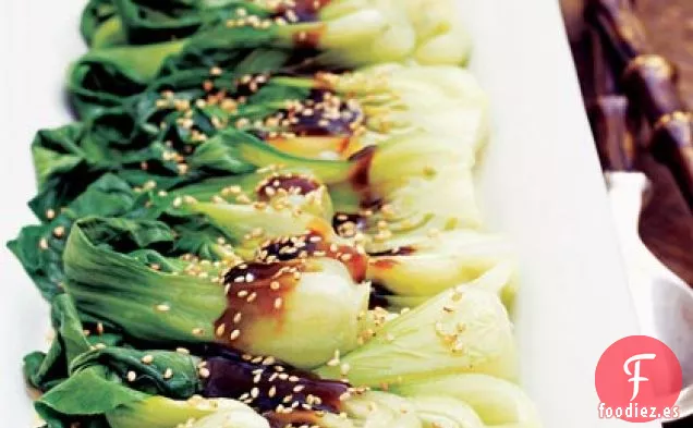 Verduras Asiáticas al Vapor con Salsa Shiitake