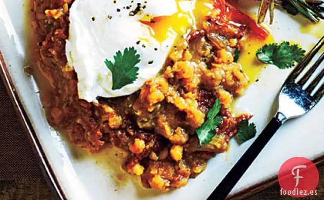 Lentejas con Especias y Huevos Escalfados