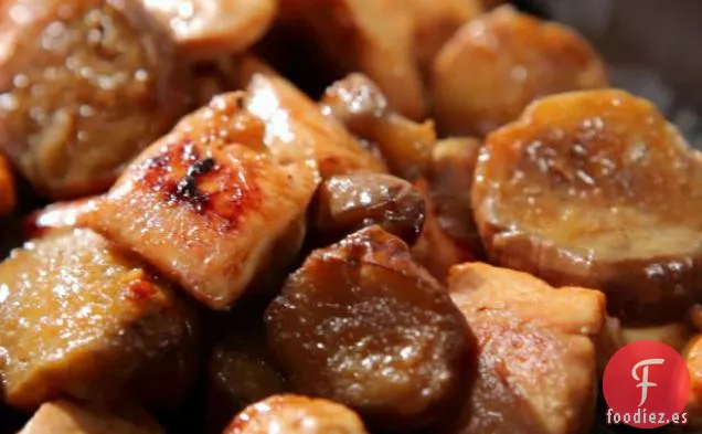 Pollo al Té Negro con Berenjena