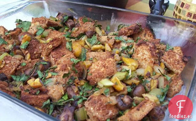 Relleno de Castañas y Setas Silvestres