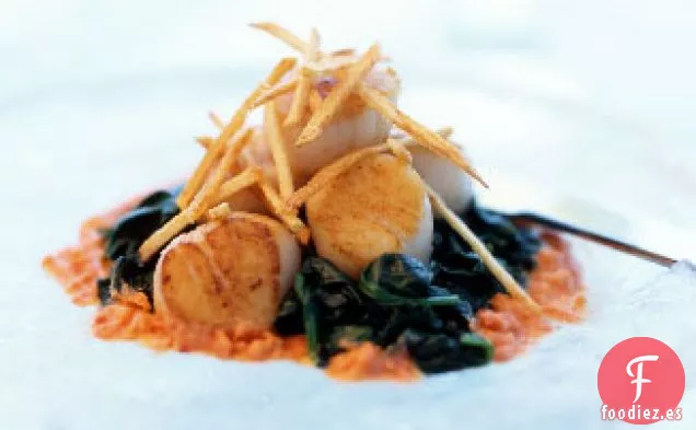 Vieiras a la Brasa con Tomate Beurre Blanc