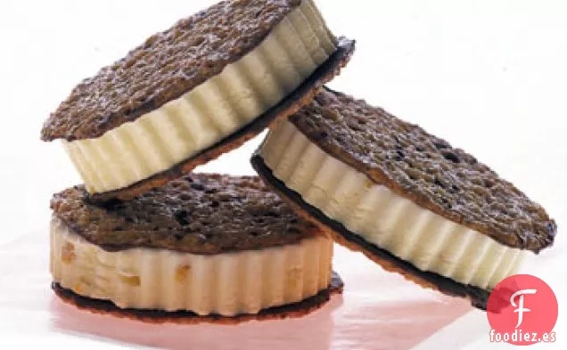 Sándwiches de Helado de Mermelada de Naranja con Florentinas de Almendras