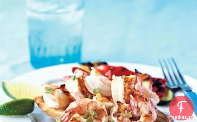Gambas de Lima a la Parrilla