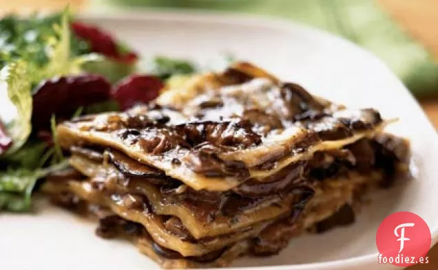 Lasaña de Champiñones con Bechamel Cremoso