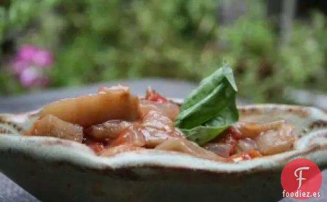 Berenjenas Salteadas Y Tomates