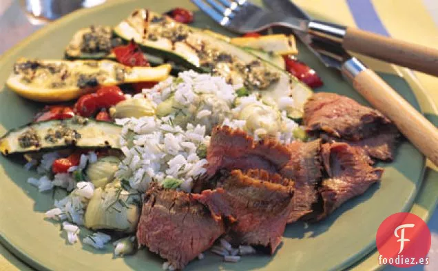 Verduras A La Parrilla Con Pesto
