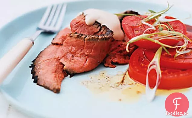 Asado de Londres con Mayonesa Cítrica de Soja