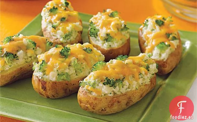 Patatas Horneadas Rellenas de Brócoli y Queso
