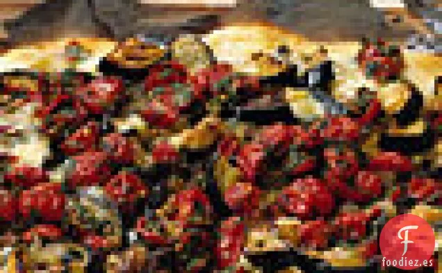 Pizza de Berenjena, Tomate y Fontina