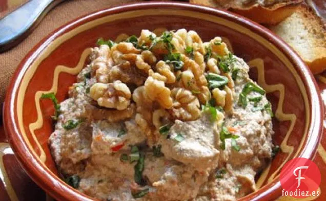 Salsa De Berenjena Asada Turca Con Nueces