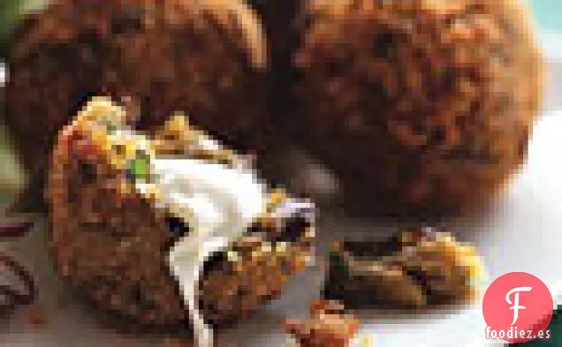 Buñuelos Crujientes de Berenjena con Mozzarella Ahumada