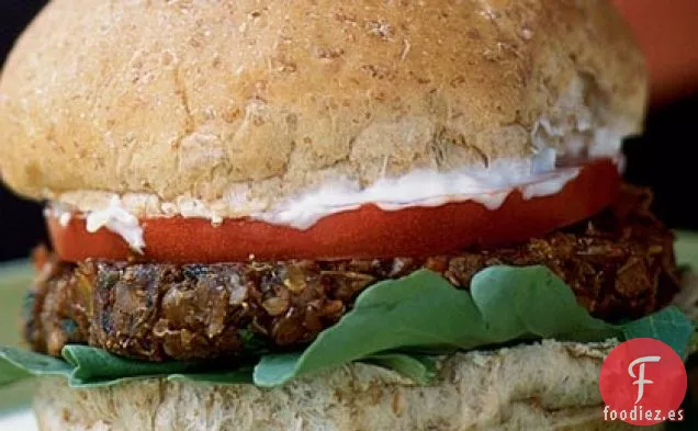 Hamburguesas de Lentejas con Tzatziki