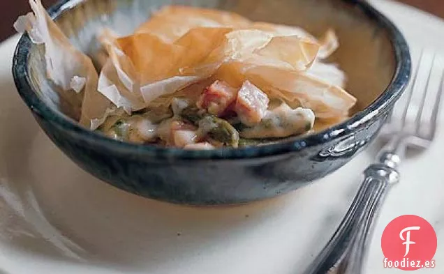 Potpie de Espárragos y Queso Cheddar