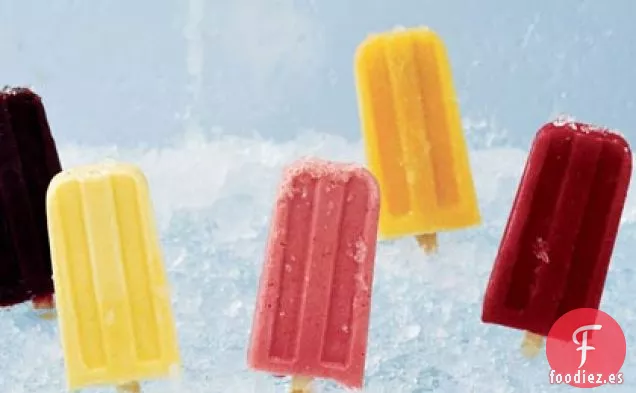 Paletas de Frutas de Frambuesa y Naranja