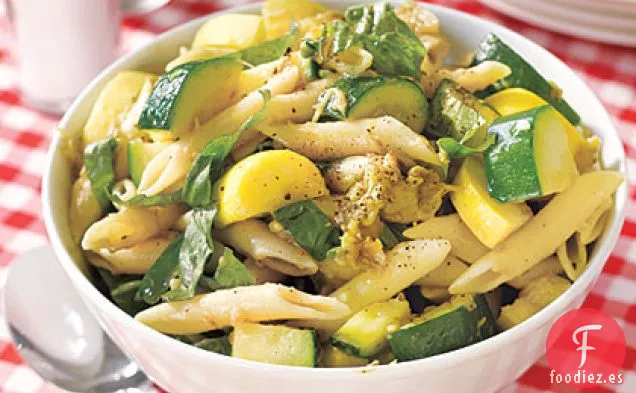 Ensalada de Pasta con Berenjena, Calabacín y Calabaza