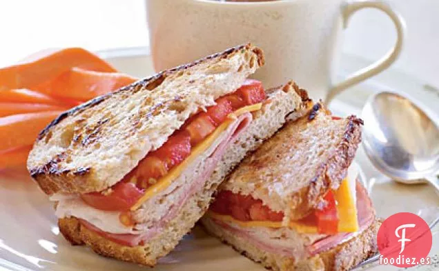 Sándwiches de Pavo y Jamón a la Parrilla