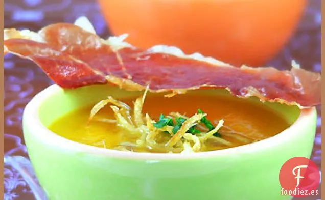 Sopa De Calabaza Con Jengibre Cristalizado