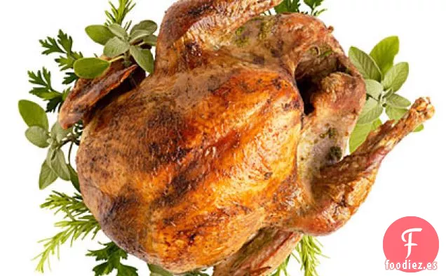 Pavo Asado a la Parrilla con Mantequilla de Mostaza a Base de Hierbas
