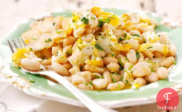 Bacalao Ahumado y Frijoles Cannellini