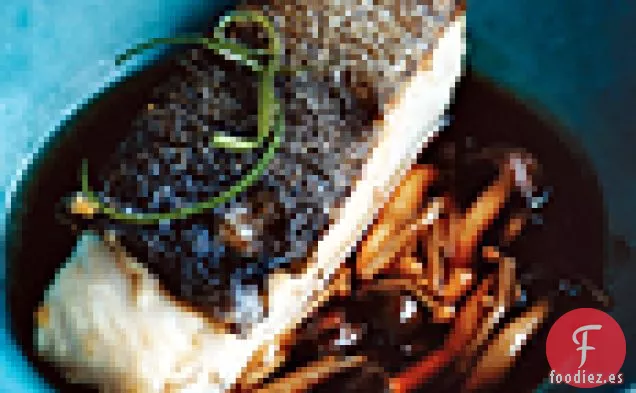 Bacalao Negro con Champiñones y Pimiento Sansho