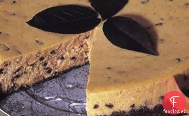 Tarta de Queso de Calabaza con Chispas de Chocolate