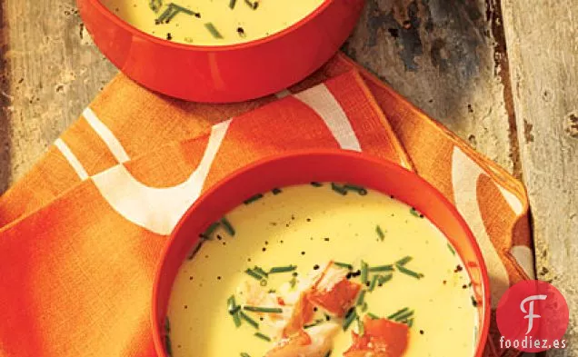 Sopa de Maíz Fresca Refrigerada con Cangrejo Real