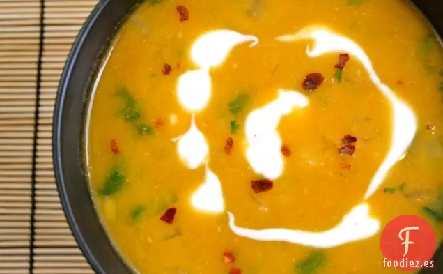 Sopa Picante de Coco y Calabaza