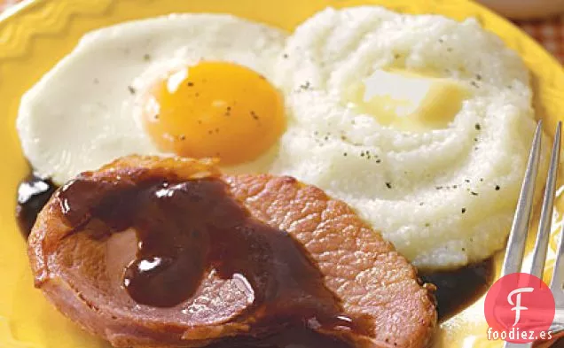 Jamón con Salsa de ojos Rojos