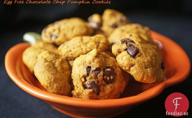 Galletas de Calabaza con Chispas de Chocolate Sin Huevo