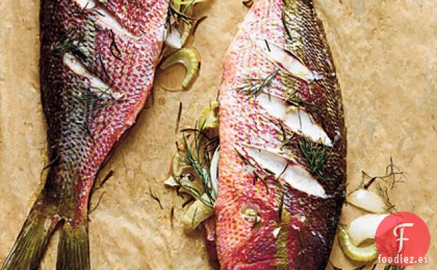 Pargo de Cola Amarilla Tostado Entero Relleno
